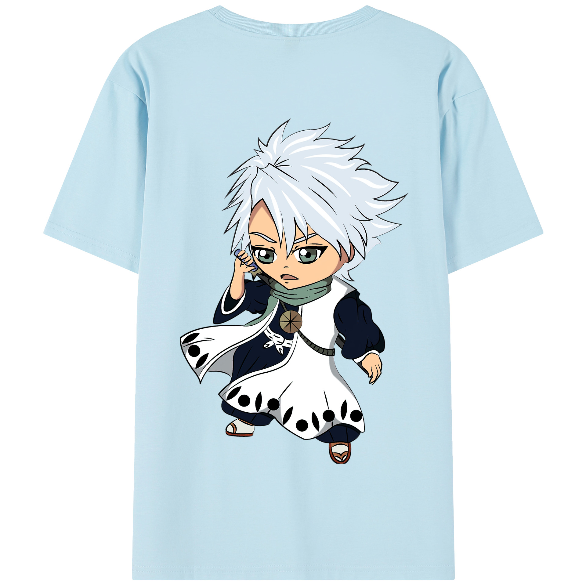 （画像用） ブリーチ 日番谷冬獅郎（ひつがや とうしろう） BLEACH Hitsugaya Toushirou 綿100％半袖Tシャツ（背面プリント）